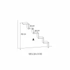 Bibliotecă pentru obiecte pe perete Design original în scară de sticlă - Volano Viadurini