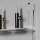 Bibliotecă pentru Sufragerie din Cristal Acrilic Transparent 2 Dimensiuni - Parotta Viadurini