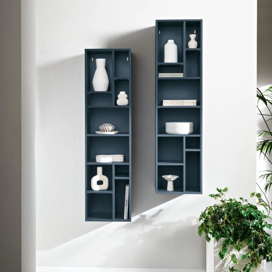 Bibliotecă verticală în diverse finisaje fabricată în Italia - Siviglia Viadurini