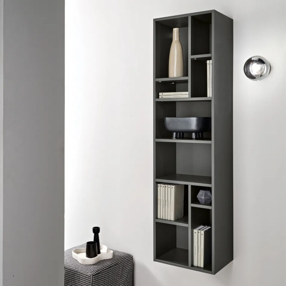 Bibliotecă verticală în diverse finisaje fabricată în Italia - Siviglia Viadurini