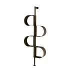 Bibliotecă verticală Fatima din metal vopsit cu picioare reglabile Viadurini