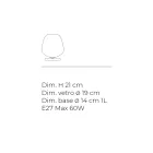 Lampă de masă mică din sticlă suflată manual, fabricată în Italia - Elisia  Viadurini