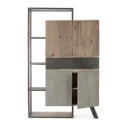 Bufetă 2 Uși 2 Sertare din Lemn de Mango și Oțel Homemotion - Signorino Viadurini