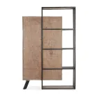 Bufetă 2 Uși 2 Sertare din Lemn de Mango și Oțel Homemotion - Signorino Viadurini