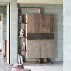 Bufetă 2 Uși 2 Sertare din Lemn de Mango și Oțel Homemotion - Signorino Viadurini