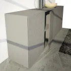 Bufetă 4 Uși din Mdf Lăcuit Mud cu Basorelief Made in Italy - Lolla Viadurini