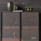 Buffet cu 2 uși din lemn ecologic și metal de înaltă calitate, fabricat în Italia - Aaron Viadurini