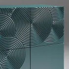 Bufet cu 5 uși din MDF lăcuit, cu decor gravat și finisat manual - Crab Viadurini