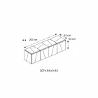 Buffet suspendat din lemn alb mat și ochelari cu oglindă - Senese Viadurini