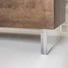 Bufetă cu 2 Uși și 2 Compartimente Centrale Deschise din Melamină Made in Italy - Minnie Viadurini