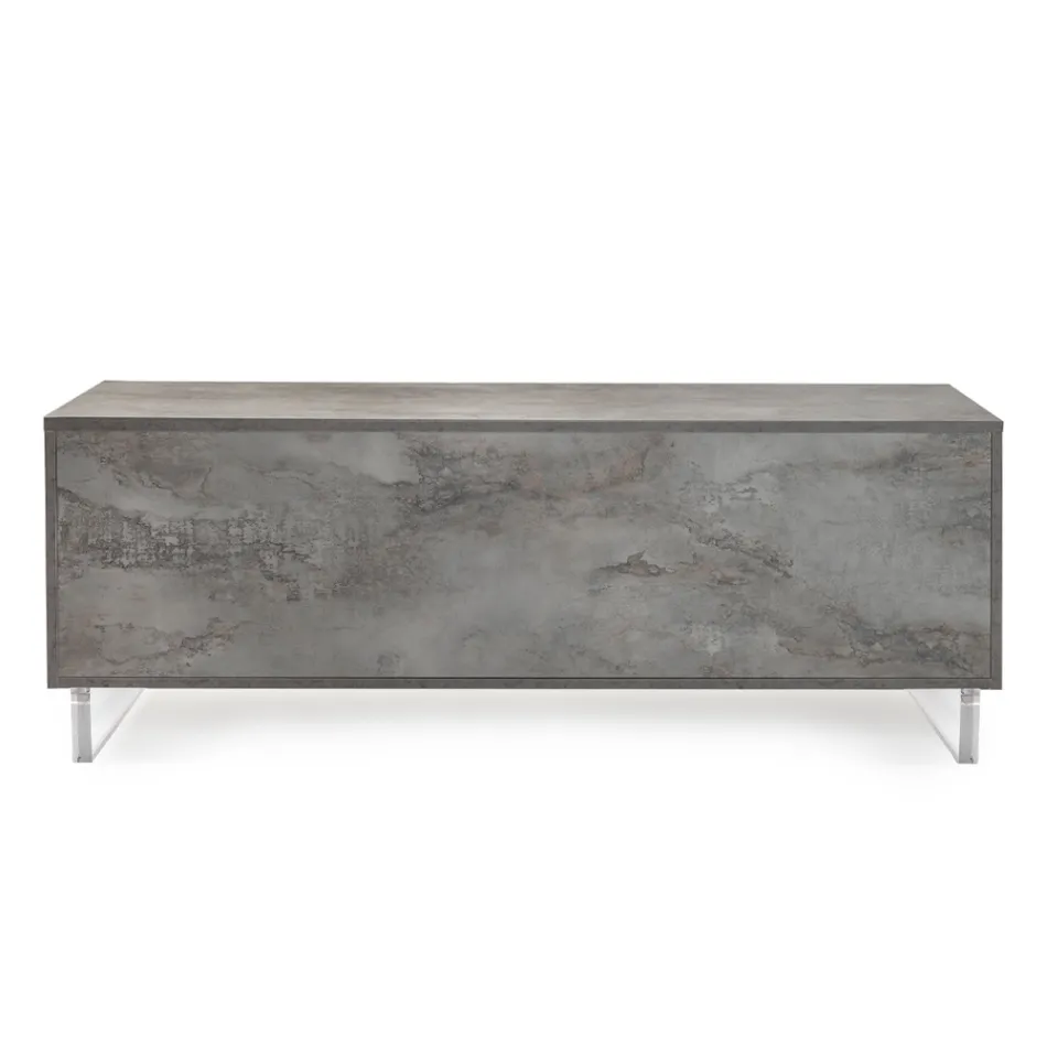 Bufetă cu 2 Uși și 2 Compartimente Centrale Deschise din Melamină Made in Italy - Minnie Viadurini