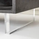 Bufetă cu 2 uși și 2 compartimente laterale deschise din melaminat Made in Italy - Mouse Viadurini