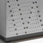 Bufet cu 3 uși și 3 rafturi interioare, decorațiuni din aluminiu turnat - Scorpion Viadurini