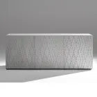 Bufet cu 3 uși și 3 rafturi interioare, decorațiuni din aluminiu turnat - Scorpion Viadurini