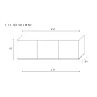 Bufet cu 3 uși și 3 rafturi interioare, decorațiuni din aluminiu turnat - Scorpion Viadurini