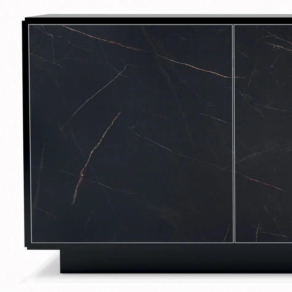 Bufeta cu 3 usi si structura lacuita si laminata Made in Italy - Ferrara Viadurini