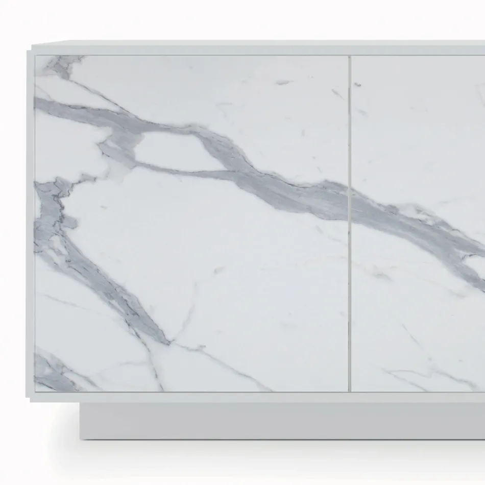 Bufeta cu 3 usi si structura lacuita si laminata Made in Italy - Ferrara Viadurini