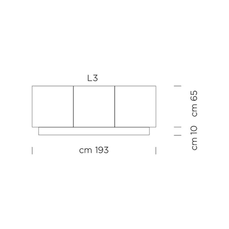 Bufeta cu 3 usi si structura lacuita si laminata Made in Italy - Ferrara Viadurini
