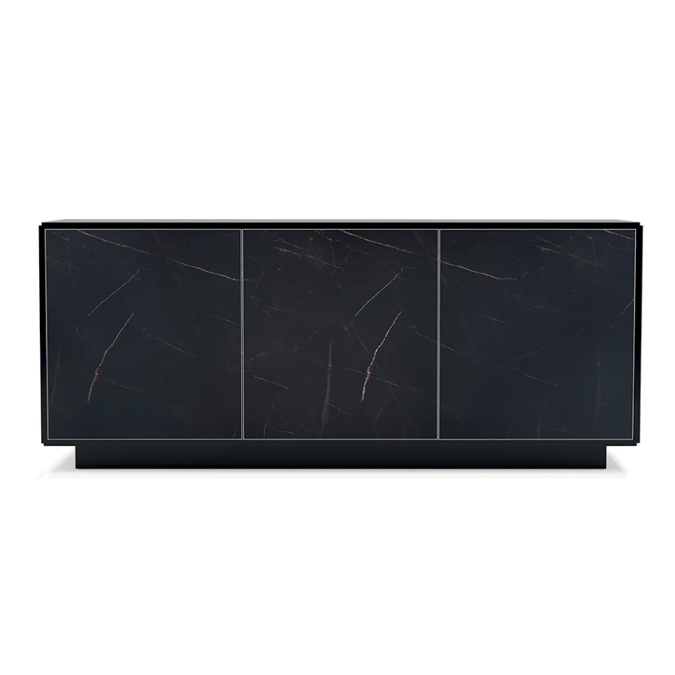 Bufeta cu 3 usi si structura lacuita si laminata Made in Italy - Ferrara Viadurini