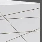 Bufet cu 3 uși din aglomerat de lemn vopsit - Ariete Viadurini