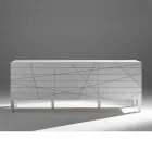 Bufet cu 3 uși din aglomerat de lemn vopsit - Ariete Viadurini