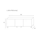 Bufet cu 3 uși din aglomerat de lemn vopsit - Ariete Viadurini
