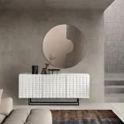 Bufet cu 3 uși din MDF acoperit cu PVC lăcuit Fabricat în Italia - Dorotea Viadurini