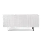 Bufet cu 3 uși din MDF acoperit cu PVC lăcuit Fabricat în Italia - Dorotea Viadurini