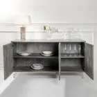 Bufetă cu 3 uși din melaminat și picioare din plexiglas Made in Italy - Mickey Mouse Viadurini