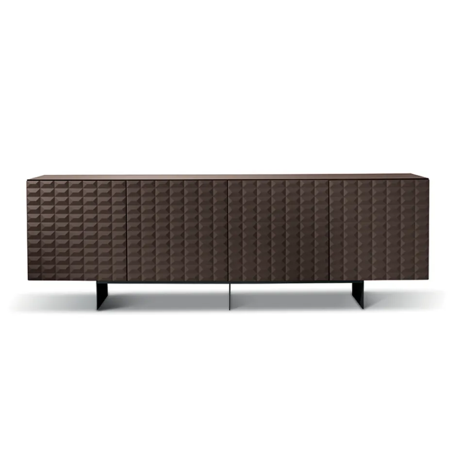 Bufet cu 4 uși din MDF acoperit cu PVC lăcuit Fabricat în Italia - Dorotea Viadurini