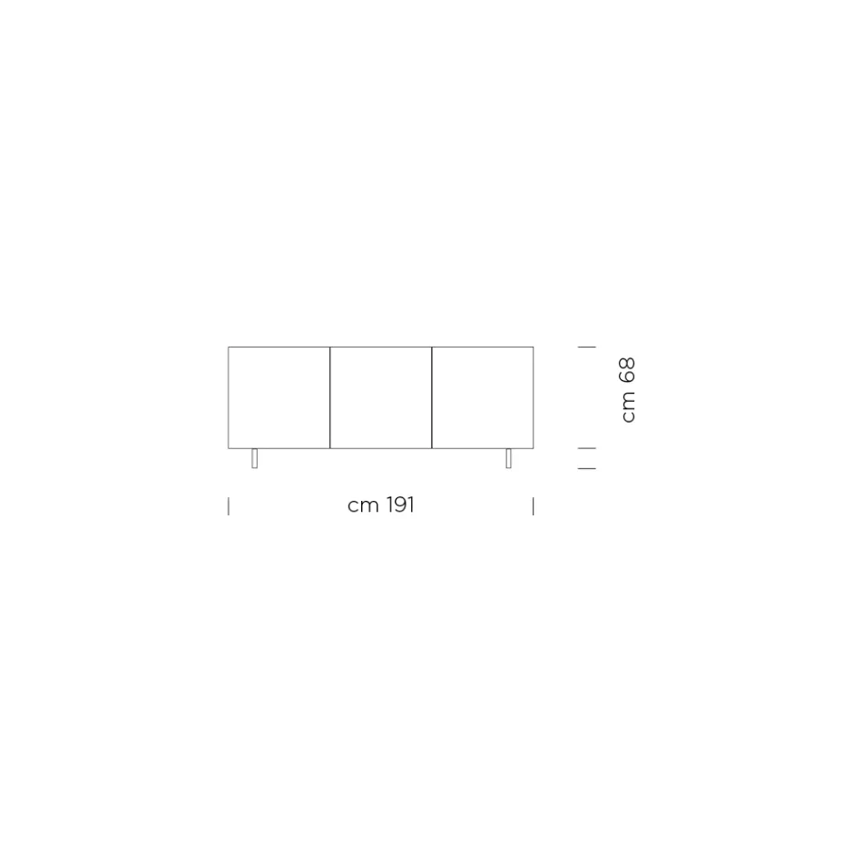 Bufetă cu Uși laminate HPL cu efect de piatră Made in Italy - Fiorenza Viadurini