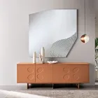 Bufet Rialto cu patru uși din MDF și melamină în două finisaje, fabricat în Italia Viadurini