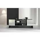 Sideboard Design cu 2 uși din sticlă afumată fabricată în Italia - Sciocca Viadurini