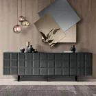 Bufet de interior cu 4 uși în carouri, fabricat în Italia - Elisabetta Viadurini