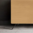 Bufetă pentru sufragerie cu 4 uși, finisaj frasin natural, fabricată în Italia - Melek Viadurini