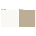 Bufetă pentru living cu 4 uși din sticlă albă și finisaj nurcă Made in Italy - Eva Viadurini