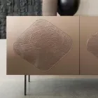 Bufetă pentru living cu inserții de sticlă coordonate Made in Italy - Palma Viadurini