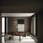 Bufetă din lemn cu structură din sticlă Made in Italy - Azuki Viadurini