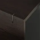 Bufetă din lemn cu structură din sticlă Made in Italy - Azuki Viadurini