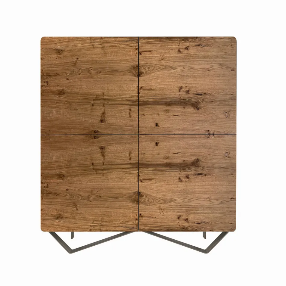 Bufeta living din Mdf cu suport 2 picioare Made in Italy - Rosalba Viadurini