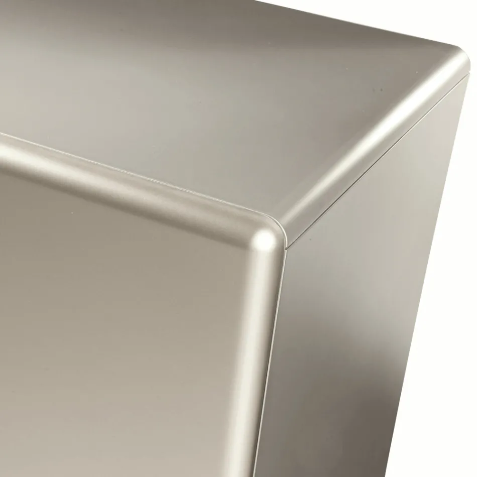 Bufetă pentru sufragerie cu 3 uși în finisaj nichel Made in Italy - Foglio Viadurini