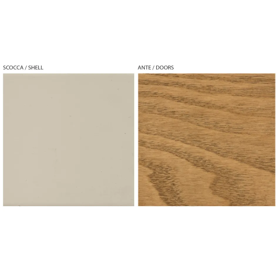 Bufetă pentru living cu 4 uși, finisaj frasin colorat, fabricat în Italia - Viktoria Viadurini