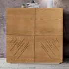 Bufetă pentru living cu 4 uși, finisaj frasin colorat, fabricat în Italia - Viktoria Viadurini