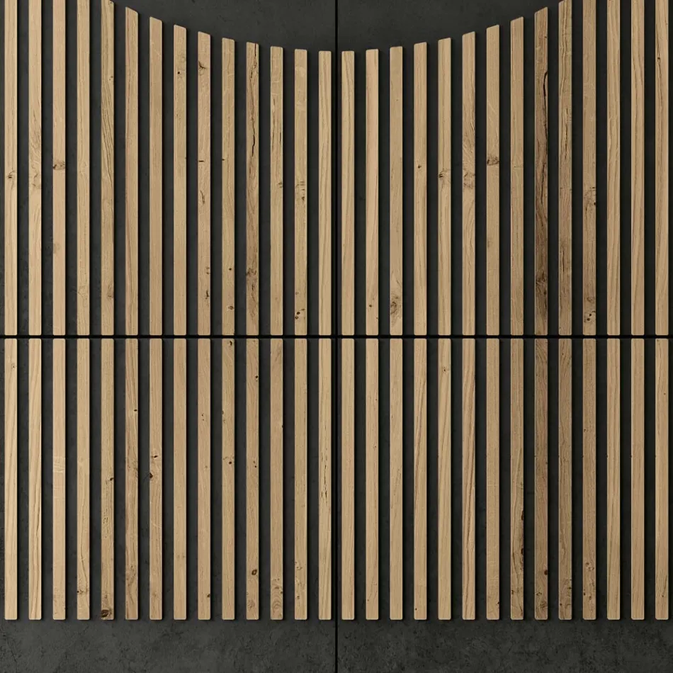 Bufetă pentru living cu 4 uși, finisaj stejar nordic cu noduri - Bente Viadurini