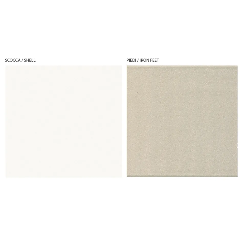 Bufetă pentru living cu 4 uși în finisaj sticlă albă Made in Italy - Eline Viadurini