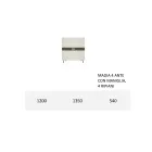 Bufeta living din Mdf si suport 4 picioare Made in Italy - Teresina Viadurini