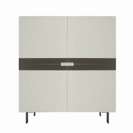 Bufeta living din Mdf si suport 4 picioare Made in Italy - Teresina Viadurini