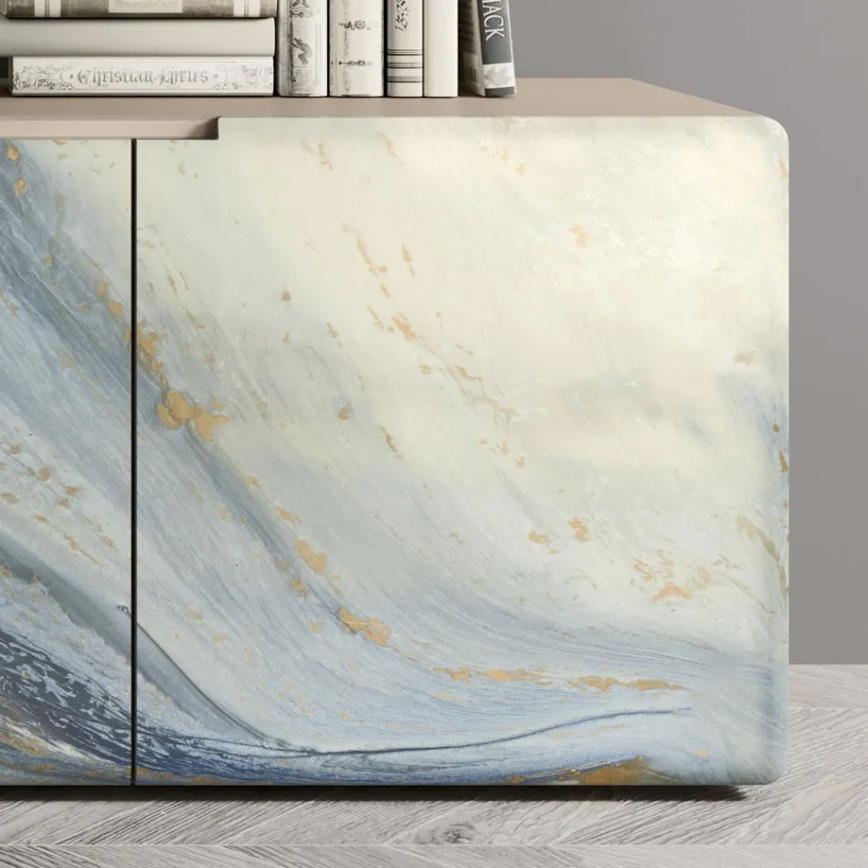 Bufetă pentru living cu 3 uși în diferite finisaje Made in Italy - Ole Viadurini