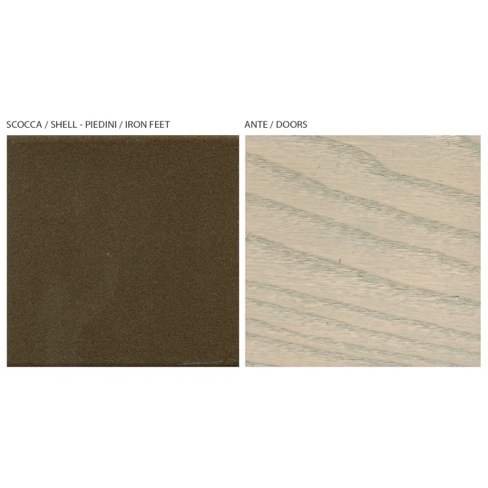 Bufetă pentru living cu 3 uși în finisaj nisip Made in Italy - ian Viadurini