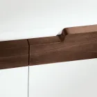 Bufetă pentru living cu 4 uși în alb și finisaj Canaletto Made in Italy - Oricare Viadurini